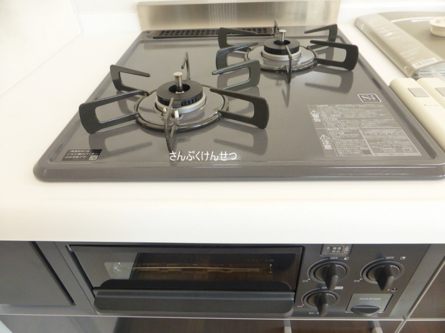 ガス2口コンロ・グリル付