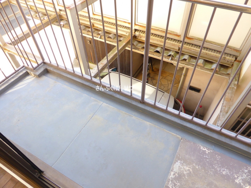 南向きのバルコニー