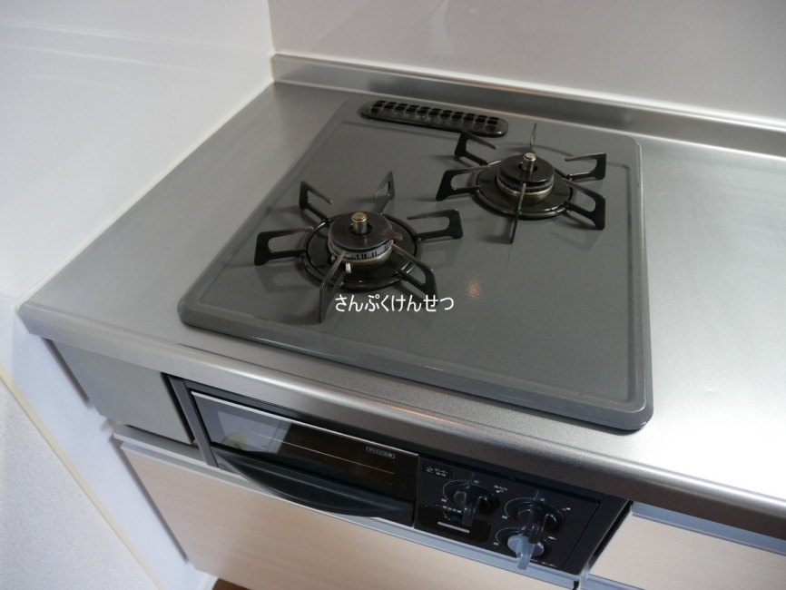 ガス2口グリル付