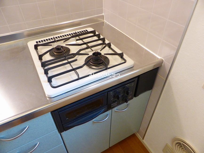 ガス2口グリル付