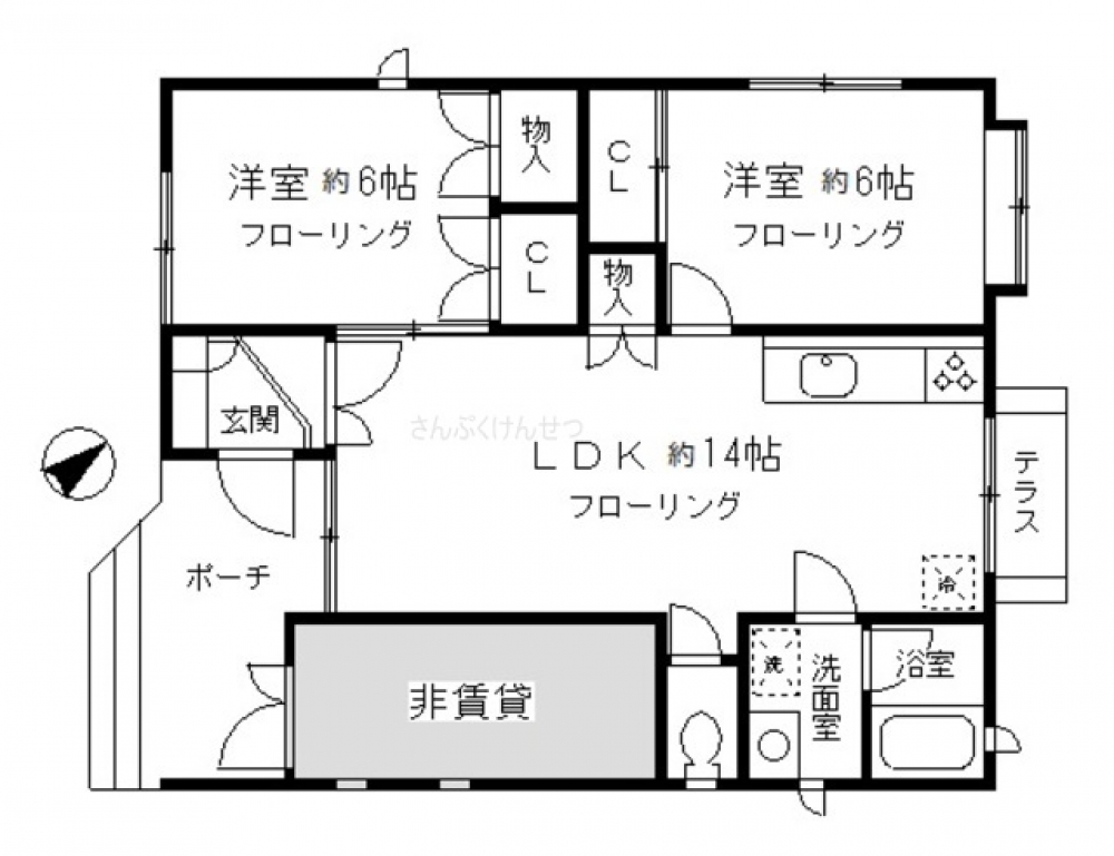 自由が丘2-16賃貸住宅_間取
